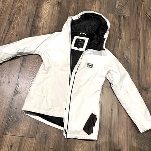 White Waterproof Snowboarding Jacket XS 10k waterproof